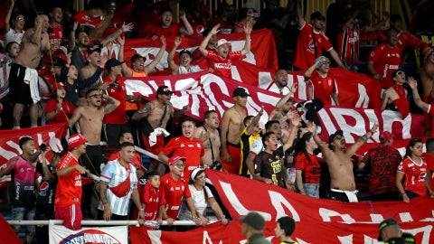 Hinchas de América de Cali vs. Bahia por Sudamericana - AFP
