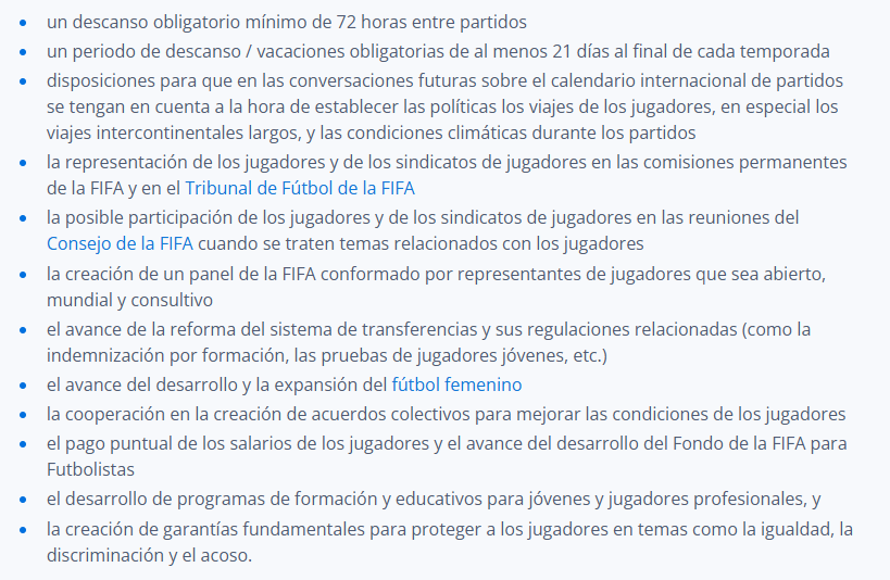 Medidas que anunció la FIFA para proteger a los jugadores