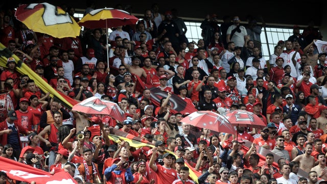 Hinchada de América en Bogotá