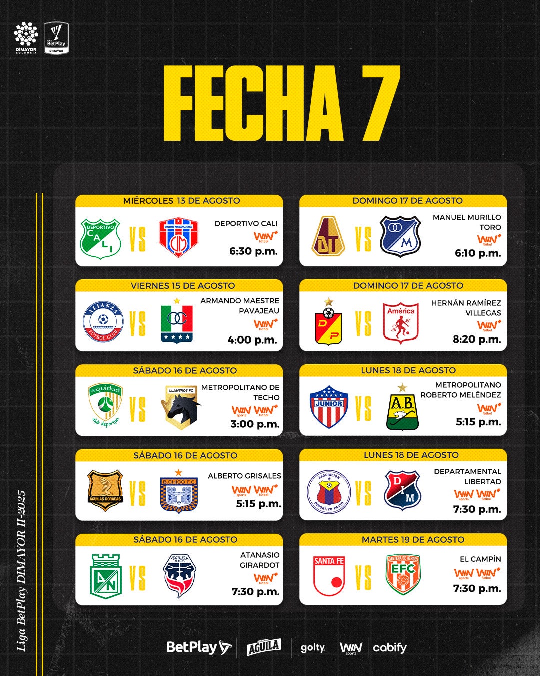 fecha 7 de la liga betplay