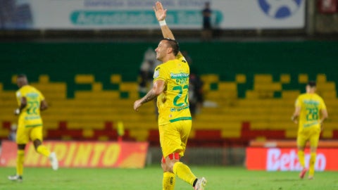 Luciano Pons fue protagonista en la victoria de Bucaramanga ante Santa Fe+
