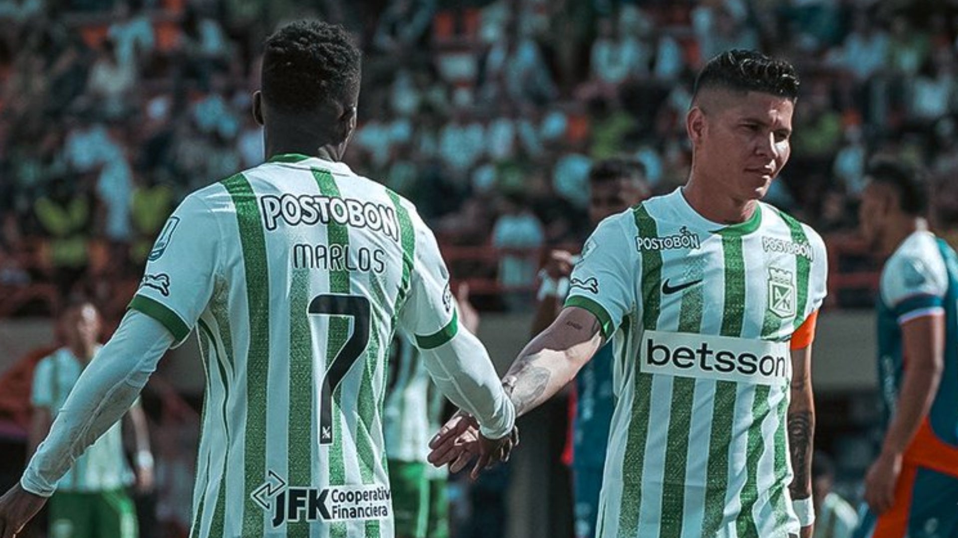 Marlos Moreno y Jorman Campuzano - Atlético Nacional