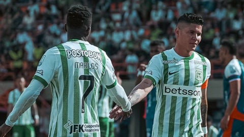 Marlos Moreno y Jorman Campuzano - Atlético Nacional