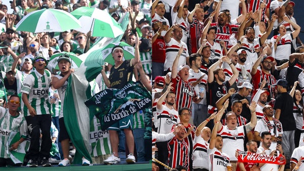 Peleas entre hinchas de Atlético Nacional y Sao Paulo en Medellín