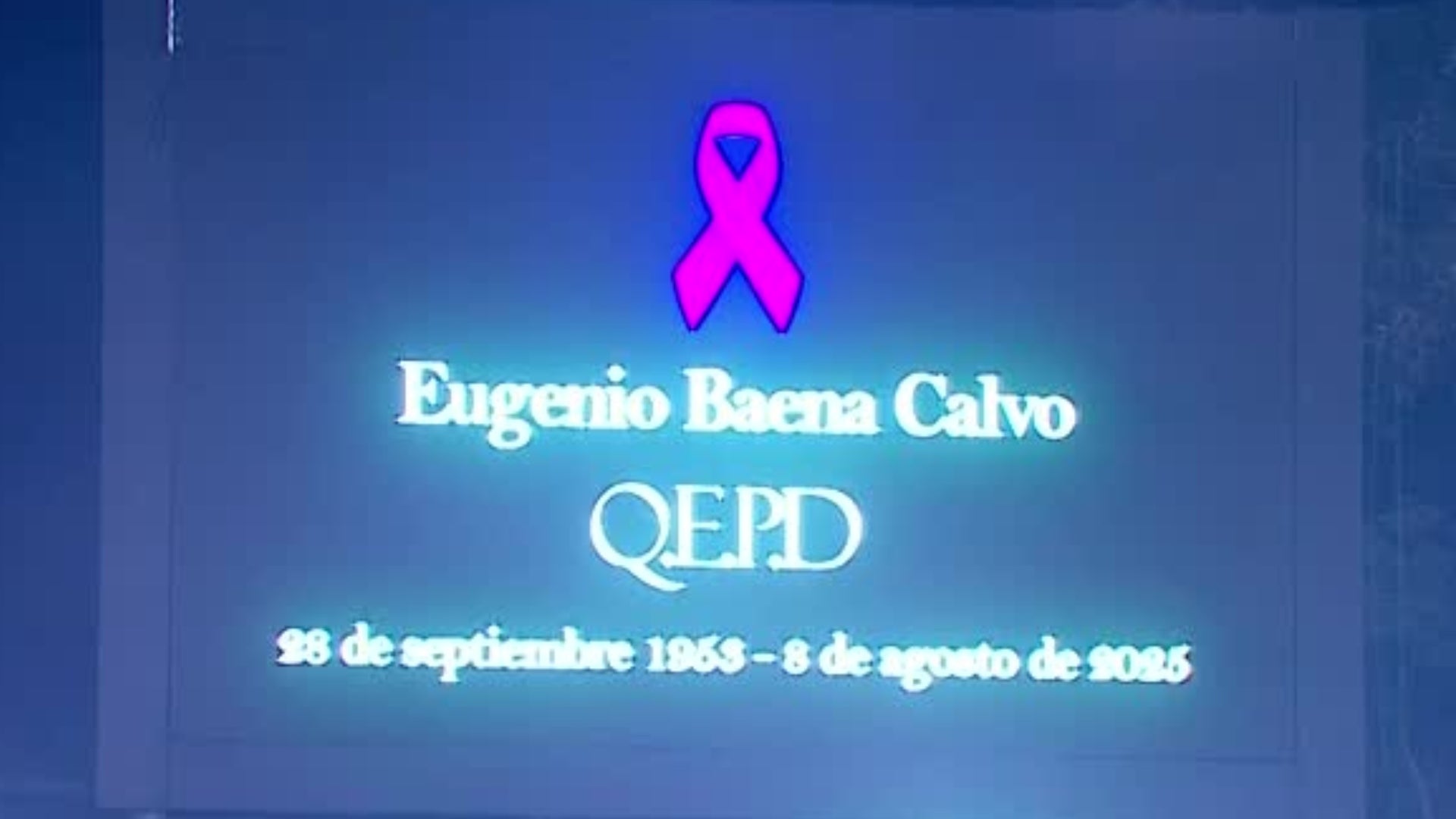 Homenaje a Eugenio Baena Calvo en Cartagena vs Millonarios - Win Sports