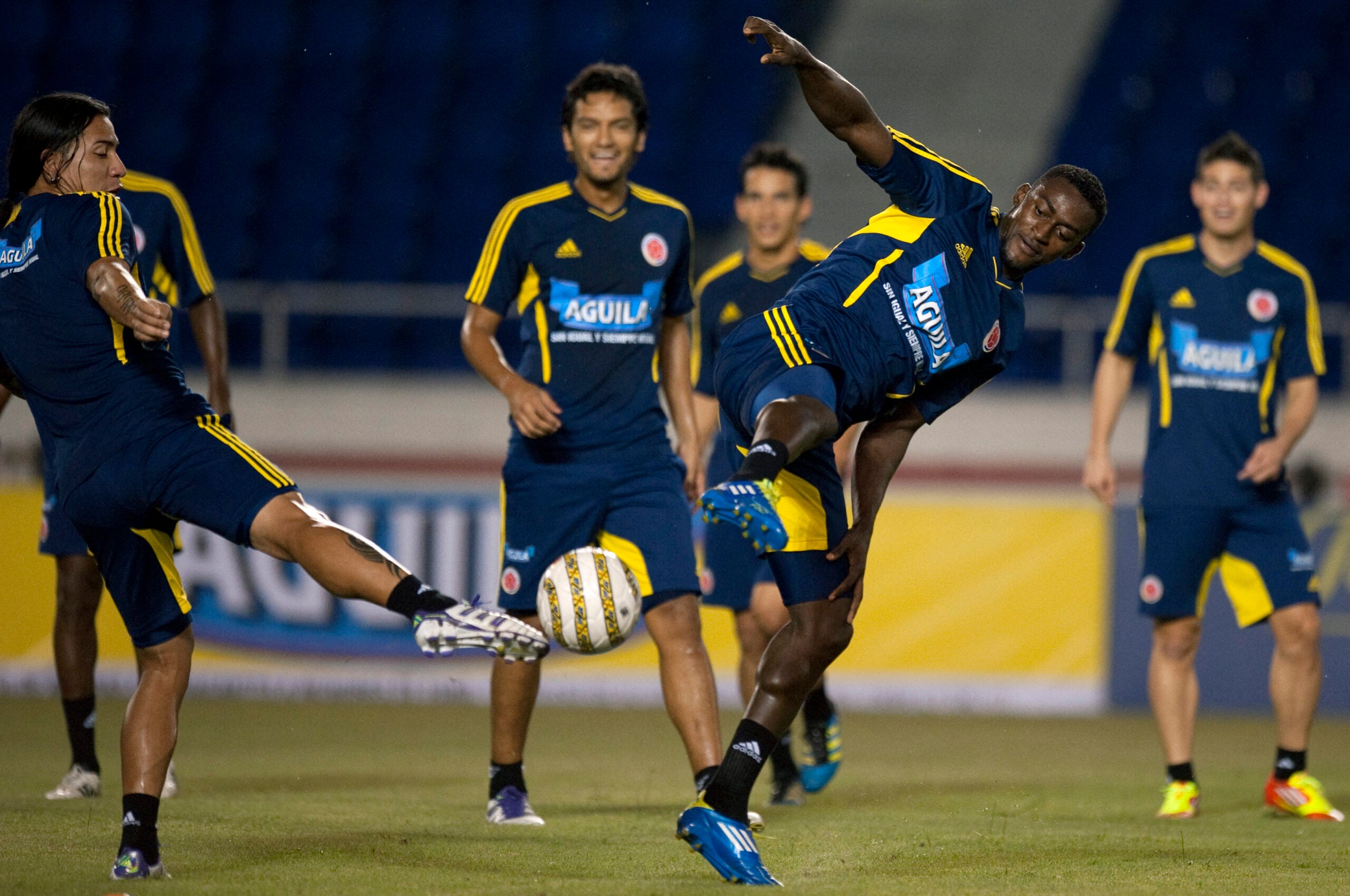 Dayro Moreno y Jackson Martínez entrenan con la selección Colombia