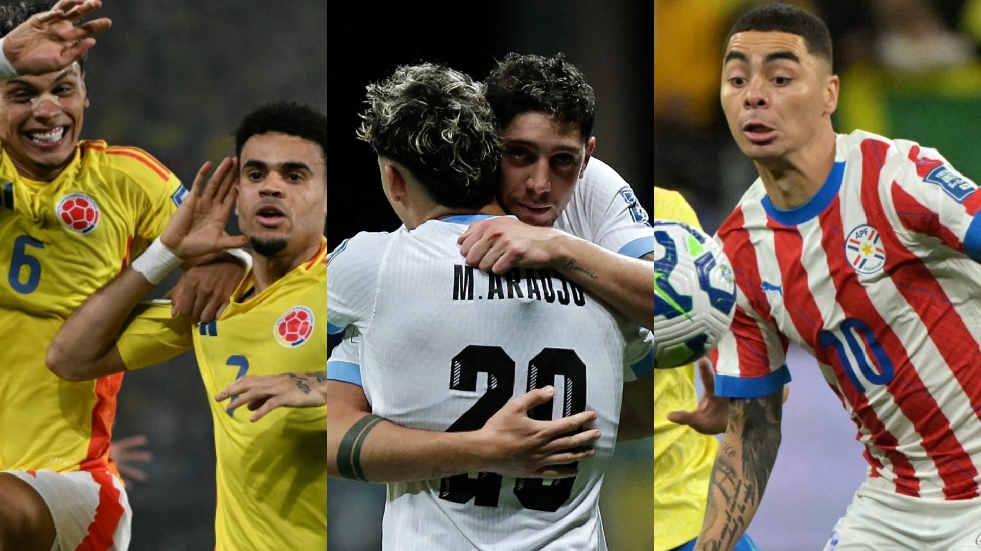 Colombia, Uruguay y Paraguay para ir al Mundial 2026 - AFP