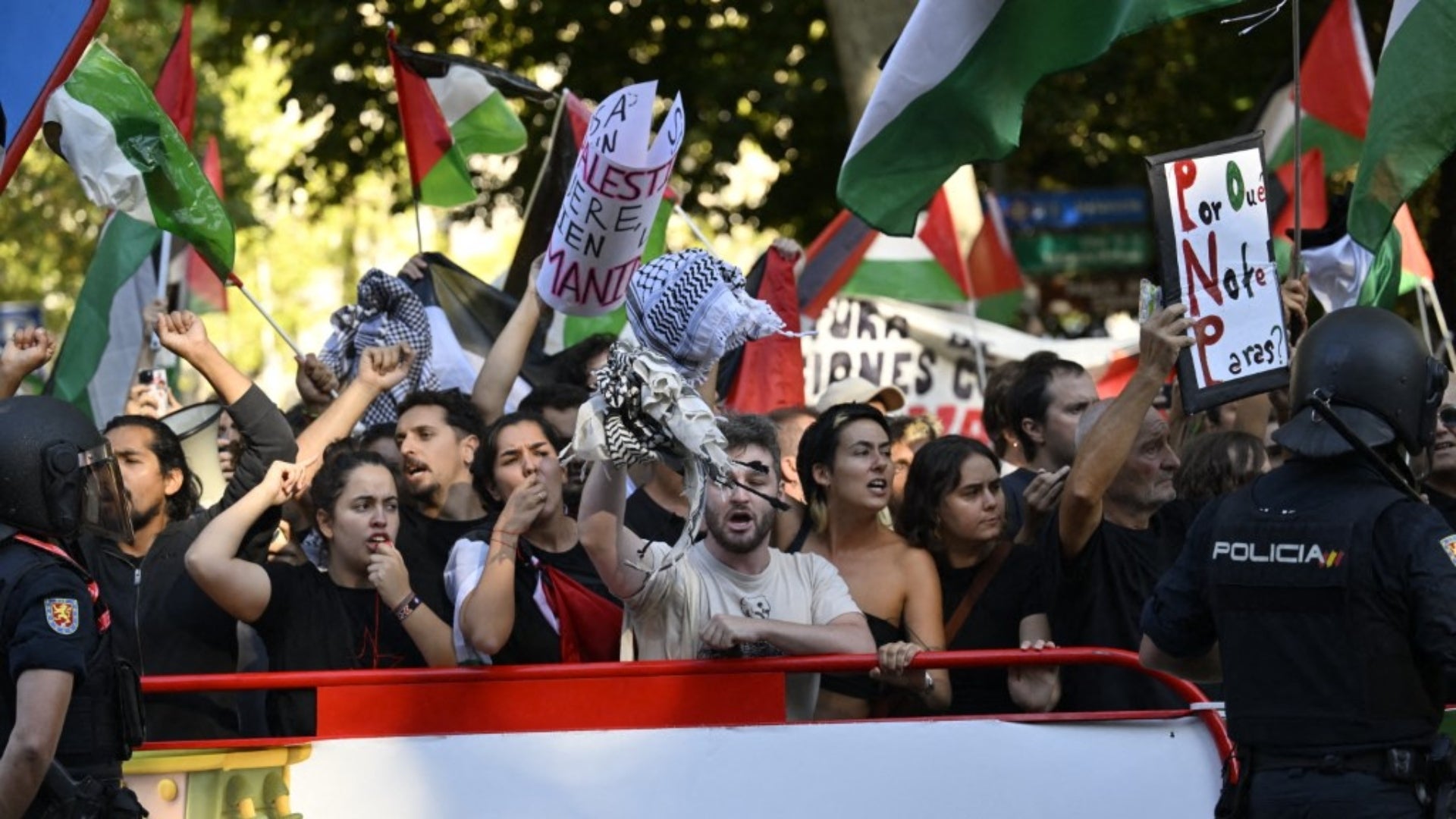 Nuevas protestas proPalestina en La Vuelta a España - AFP