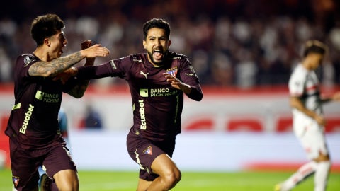 Jeison Medina marcó gol con Liga de Quito en cuartos de Libertadores - AFP
