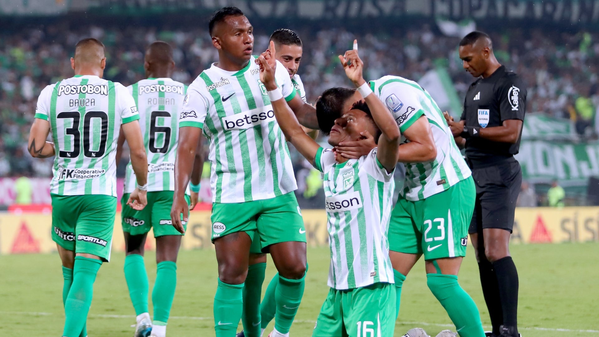 William Tesillo marco gol en Nacional vs Millonarios - VizzorImage