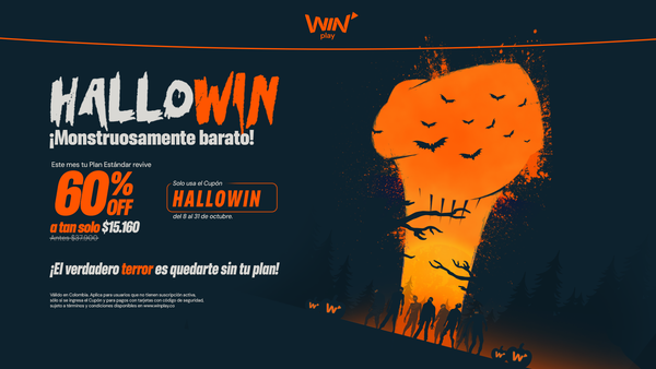 Win Play celebra HalloWin con 60% de descuento en su Plan Estándar