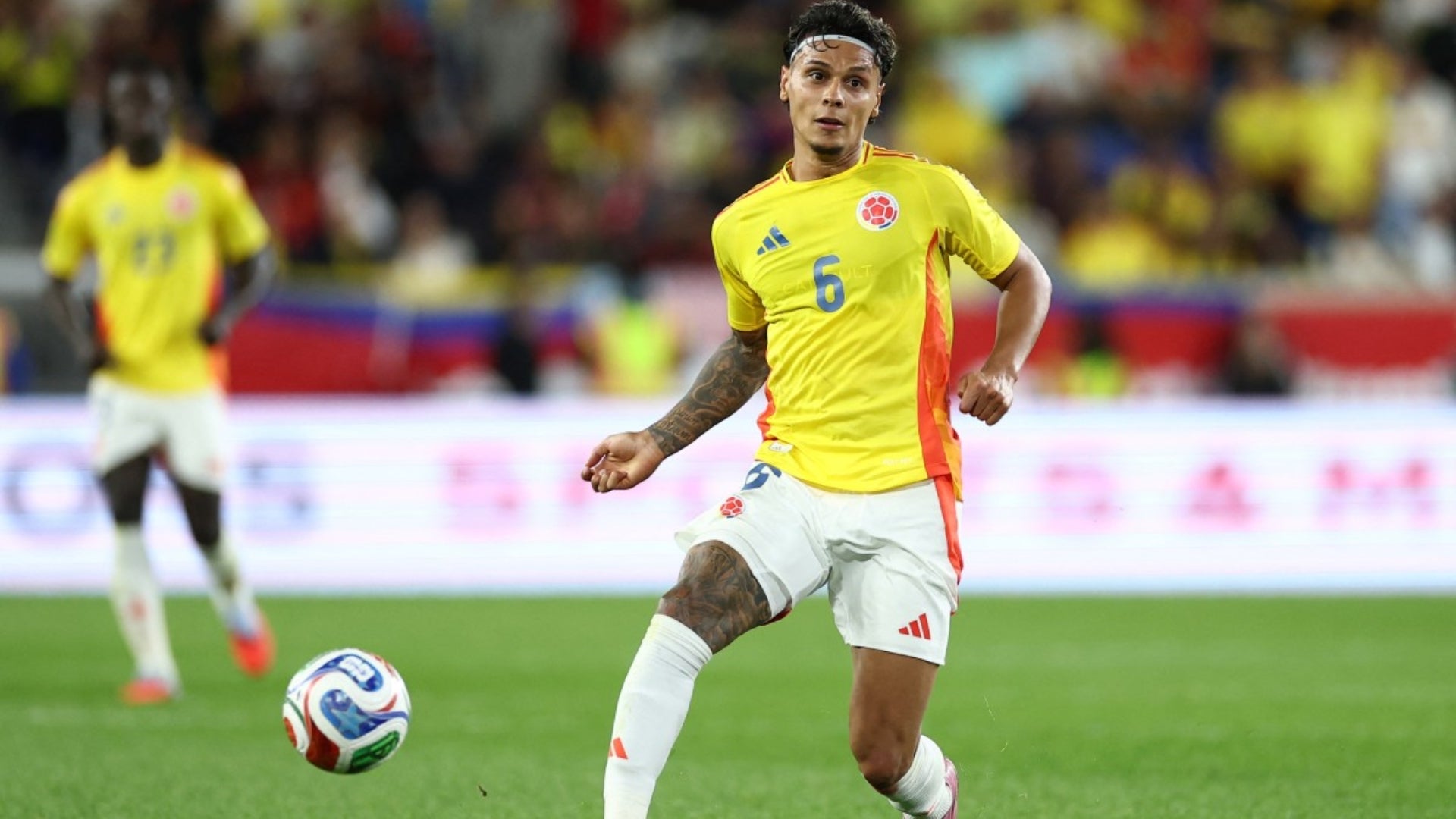 Richard Ríos jugó con Colombia ante Canadá