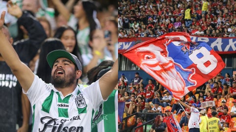 Hinchas de Nacional y Medellin en el clásico - VizzorImage