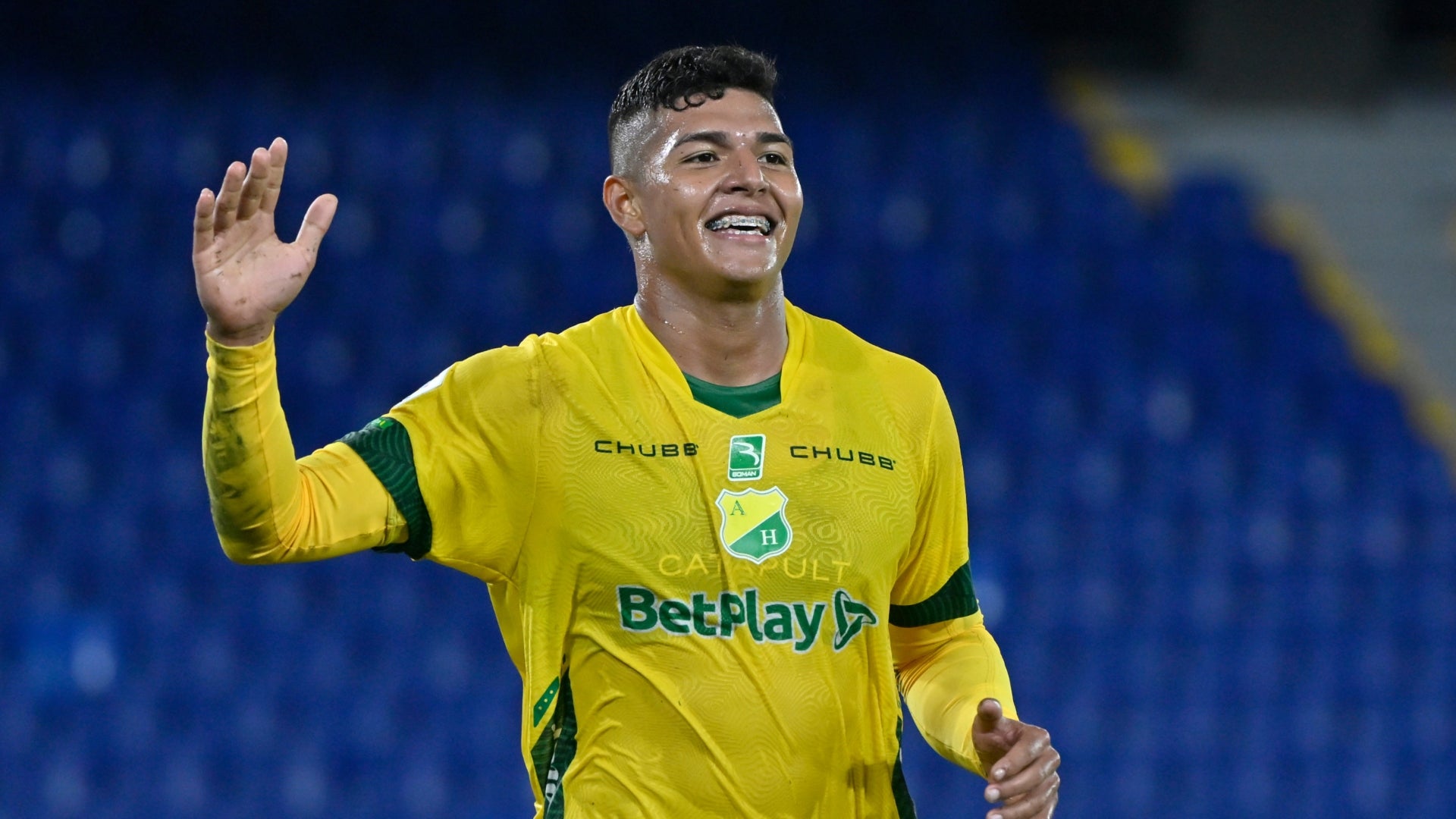 Maicol Sequeda celebra gol con Huila - VizzorImage