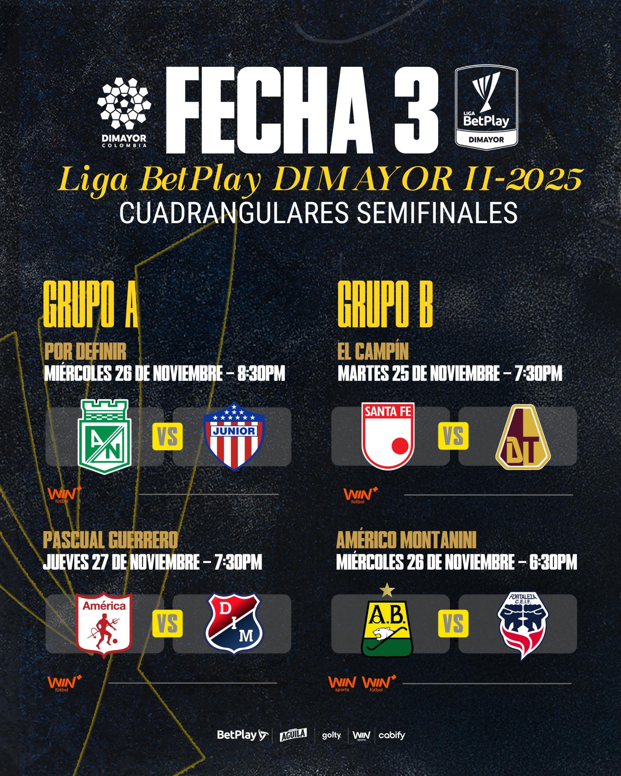 Fecha 3 de los cuadrangulares