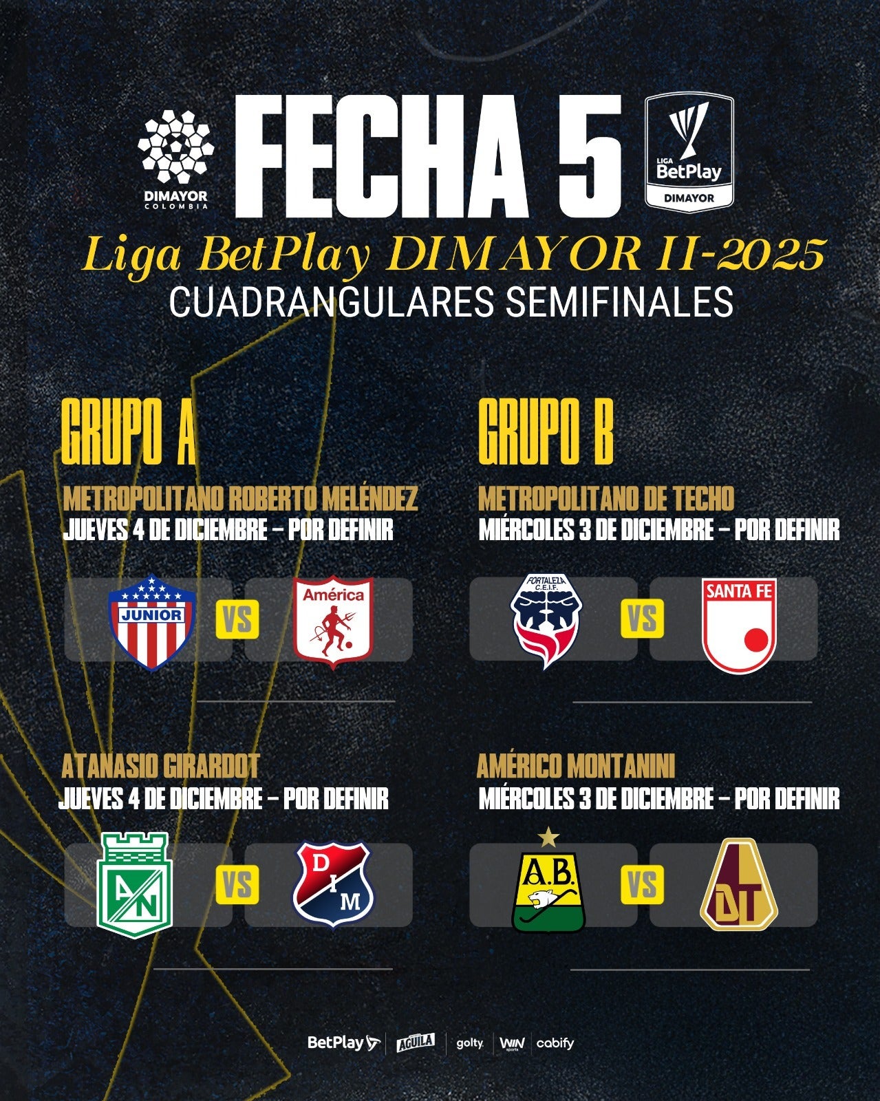 fecha 5 de los cuadrangulares
