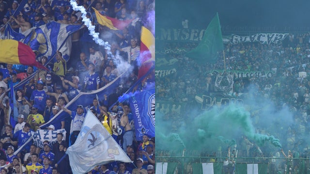 Hinchs Millonarios y Deportivo Cali