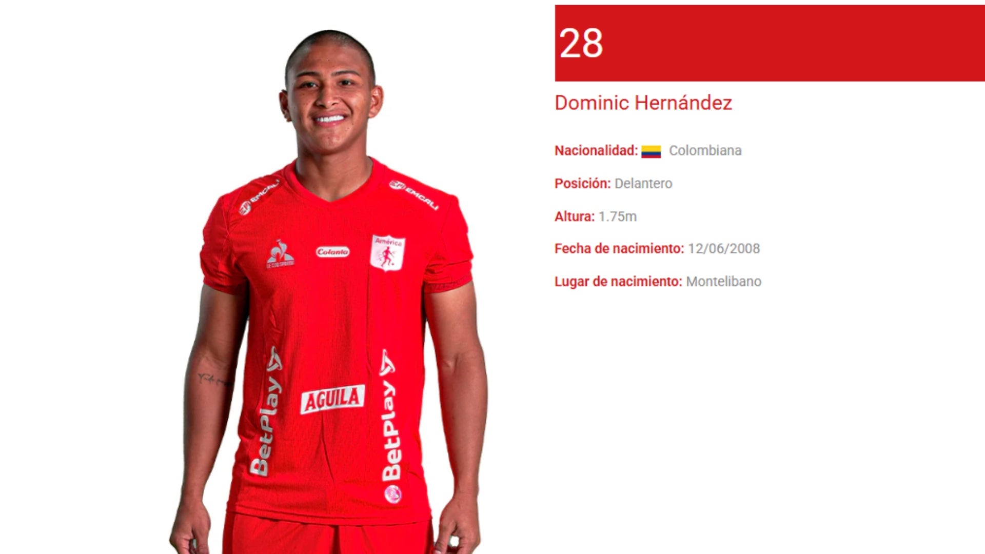 Dominic Hernández hace parte del equipo sub-20 de América