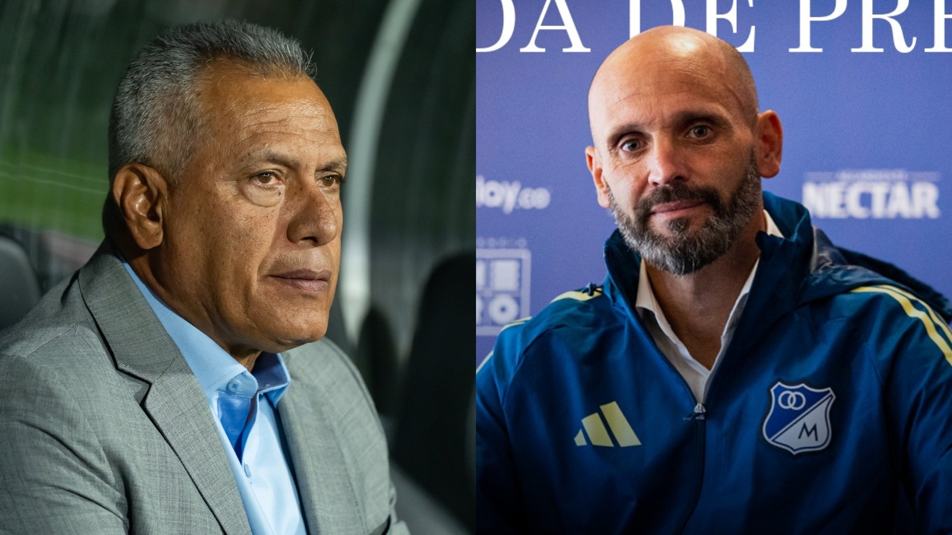 Hernán Torres y el director deportivo de Millonarios