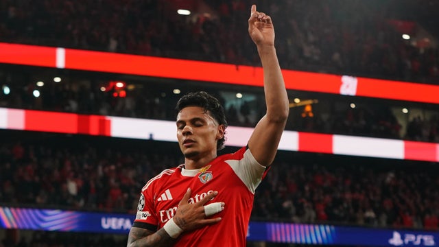 Richard Ríos celebró su primer gol en Champions con Benfica - @LigadeCampeones