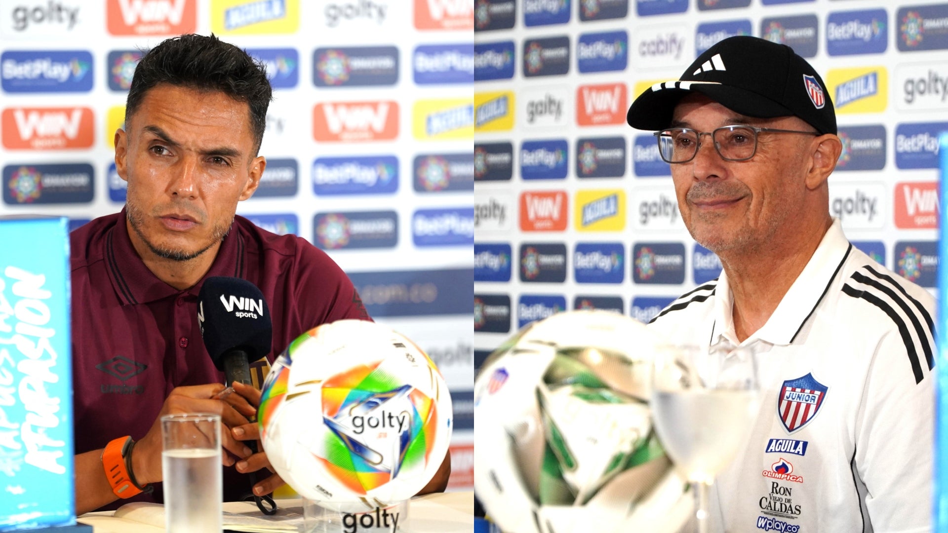 Ruedas de prensa de Tolima y Junior