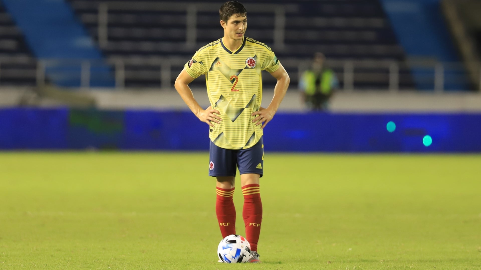 Stefan Medina en partido con la selección Colombia _ AFP
