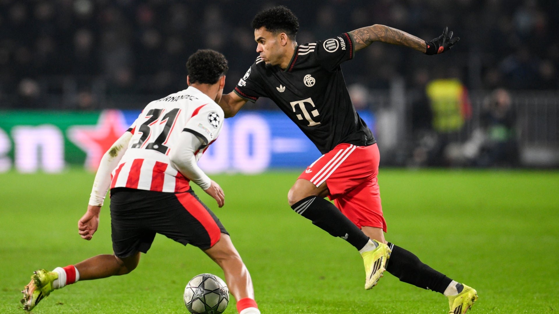 Luis Díaz apareció con asistencia clave y Bayern le ganó a PSV en Champions - AFP