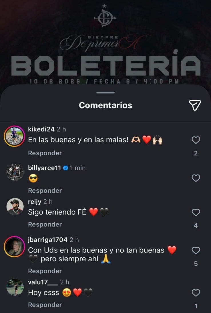 Llamativo comentario de Billy Arce en publicación de Cúcuta Deportivo - Instagram