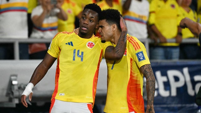 Jhon Durán y Luis Díaz en la selección Colombia - AFP