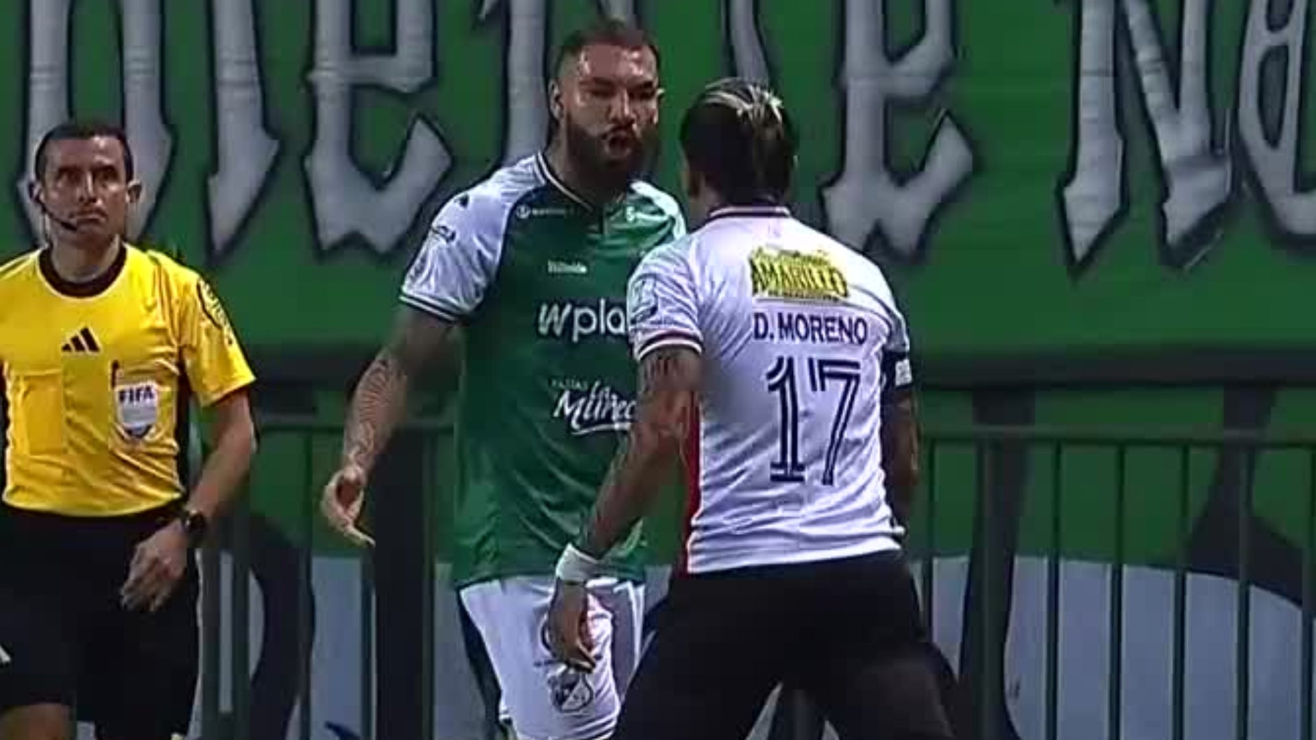 Así fue el careo de Dayro Moreno y José Caldera en Cali vs. Once - Win Sports