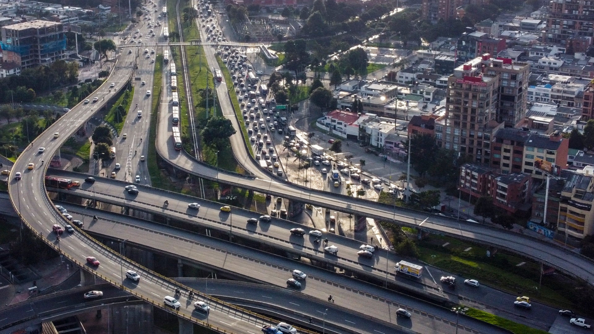 Autopista en Bogotá, Colombia - AFP