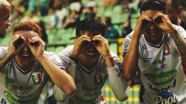 Once Caldas celebró un golazo de camerino ante Deportivo Pasto