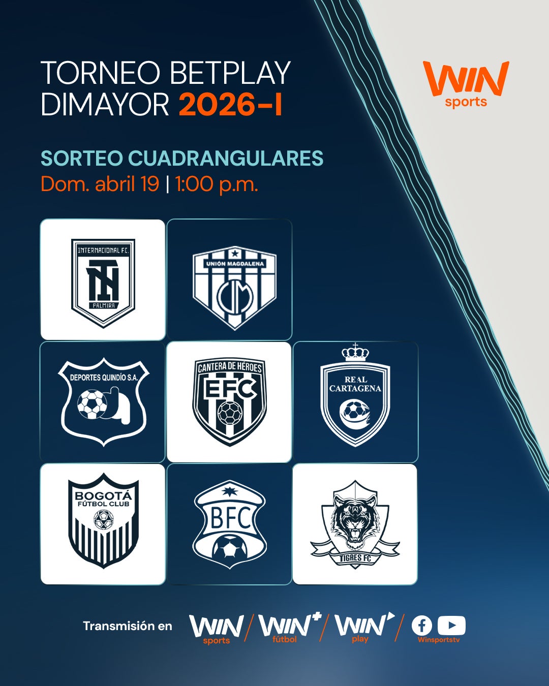 Definidos los clasificados a los cuadrangulares del Torneo BetPlay 2026-1 - Win Sports