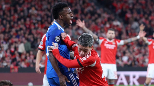 Prestianni recibe durísima sanción de la UEFA por insultos racistas a Vinicius Jr - AFP