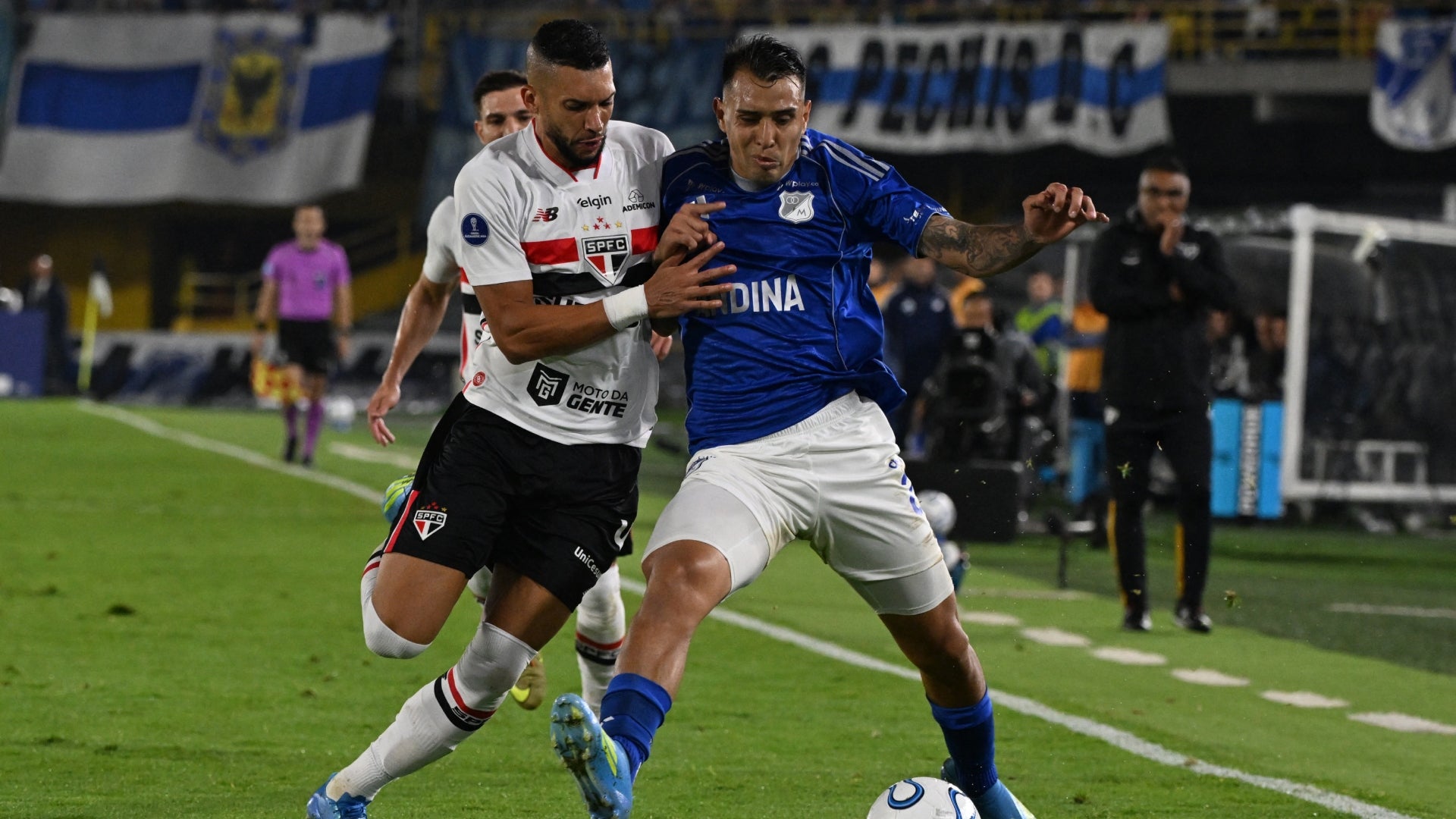 Millonarios igualó con Sao Paulo y complicó su paso en Sudamericana - AFP