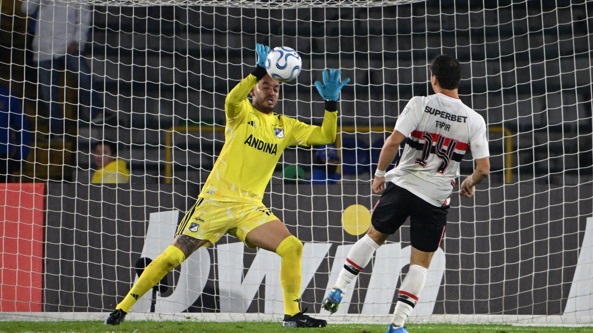 Sao Paulo celebró gol ante Millonarios por blooper de Diego Novoa - AFP