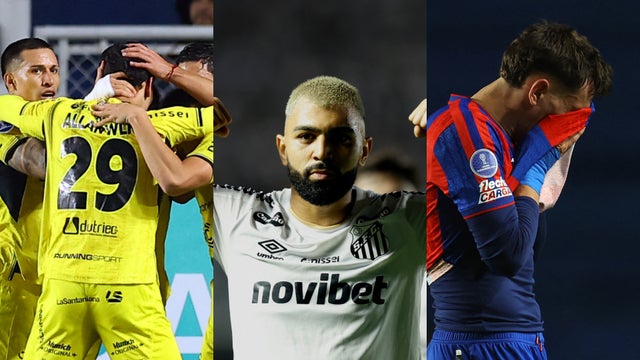 Santos goleó y Recoleta eliminó a San Lorenzo de la Sudamericana - AFP