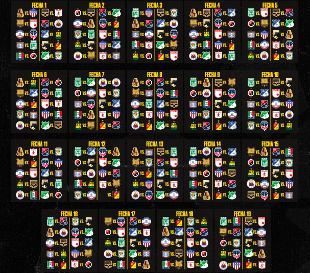 Calendario de las 19 fechas de la Liga BetPlay 2026-2 - VizzorImage