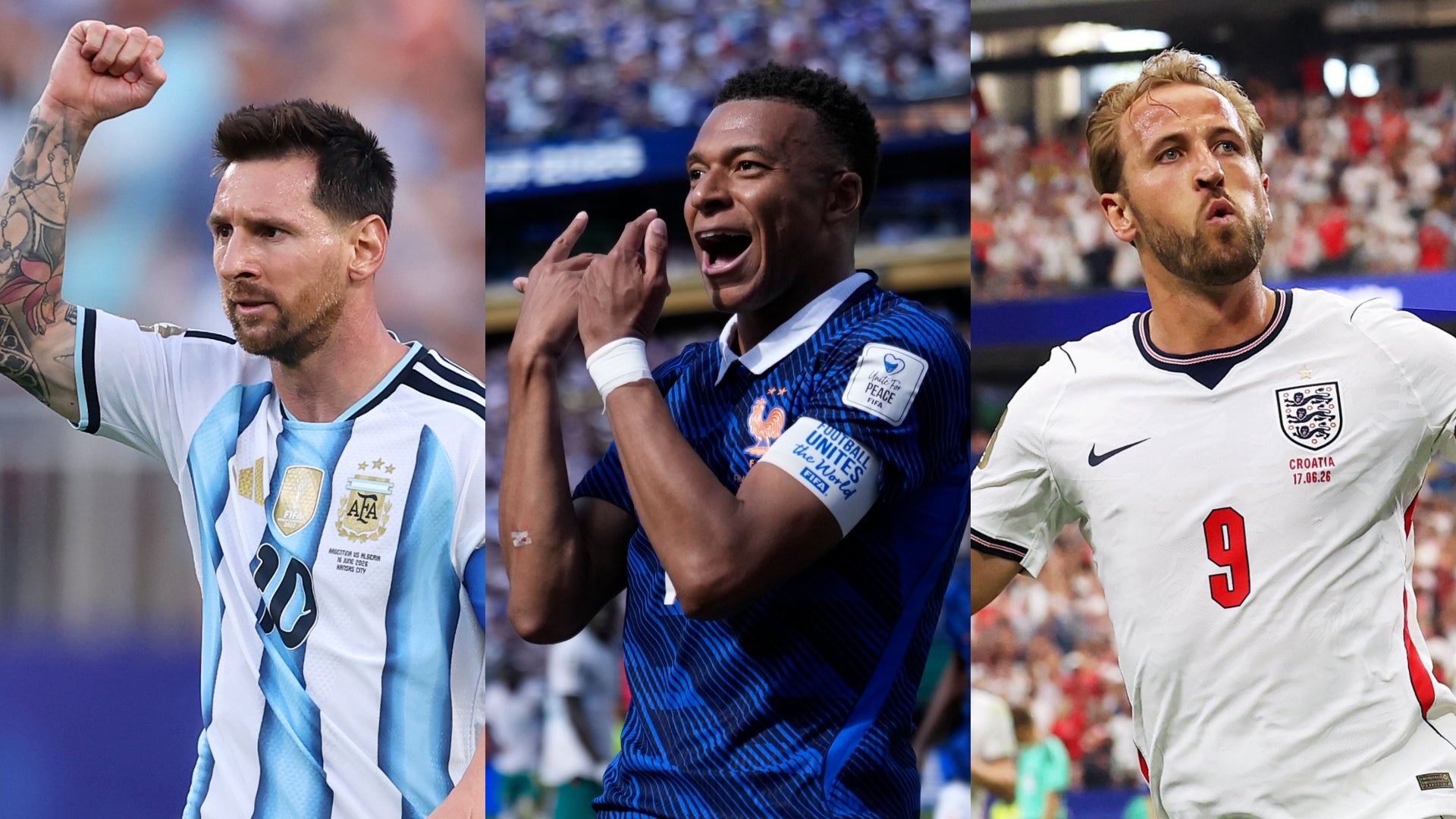 Tabla de goleadores en la Copa Mundial de la FIFA 2026™ - @Argentina_@equipedefrance_@England