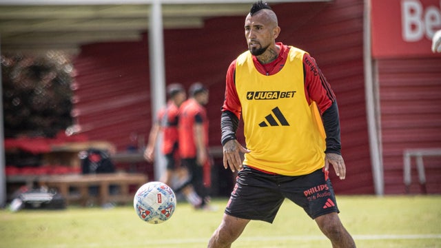 Arturo Vidal entrenó con Santa Fe