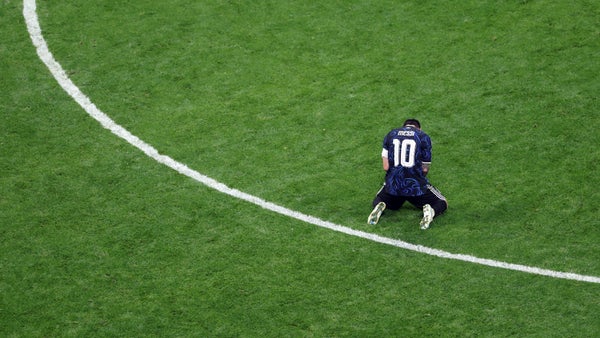 La emotiva reacción de Messi tras vencer a Inglaterra en semifinales La emotiva reacción de Messi tras vencer a Inglaterra en semifinales
