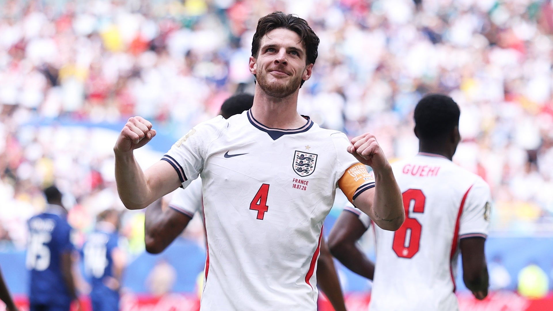 Inglaterra tomó ventaja ante Francia por golazo de Declan Rice - @England