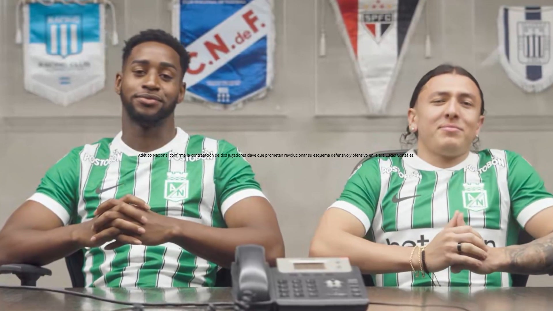 Atlético Nacional presentó a dos nuevos fichajes_ Andrés Reyes e Ian Poveda - @nacionaloficial