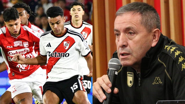 Eduardo Méndez calentó el duelo entre River Plate y Santa Fe - VizzorImage
