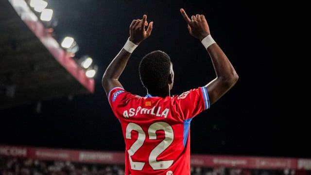 Yaser Asprilla anotó doblete con Girona