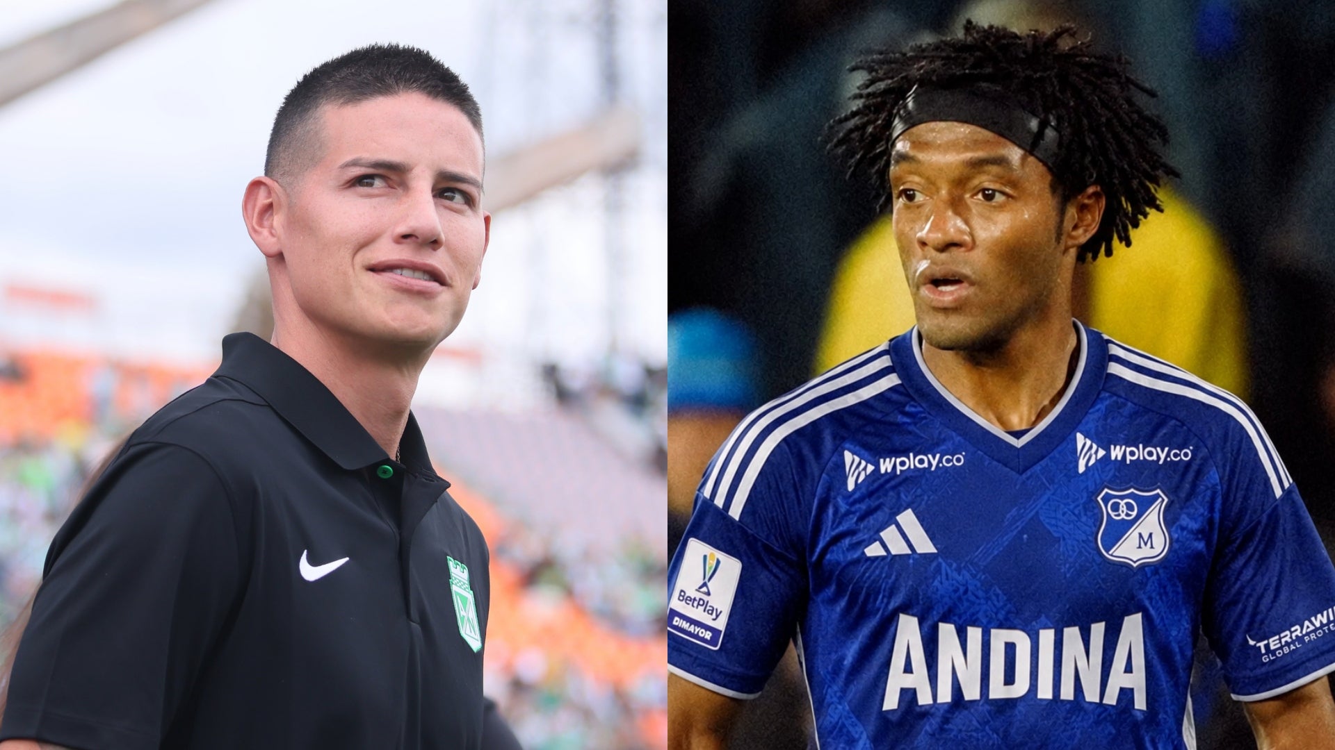 James contra Cuadrado_ ¿Cuándo se jugará Nacional vs. Millonarios? - VizzorImage / Imagen de IA