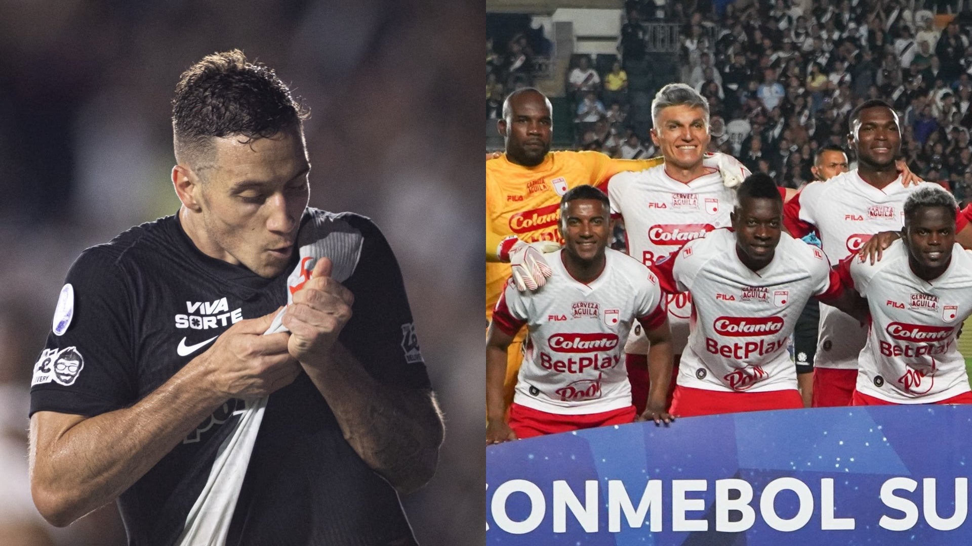 Santa Fe parpadeó y Vasco da Gama le marcó gol en Sudamericana - @VascodaGama/@SantaFe