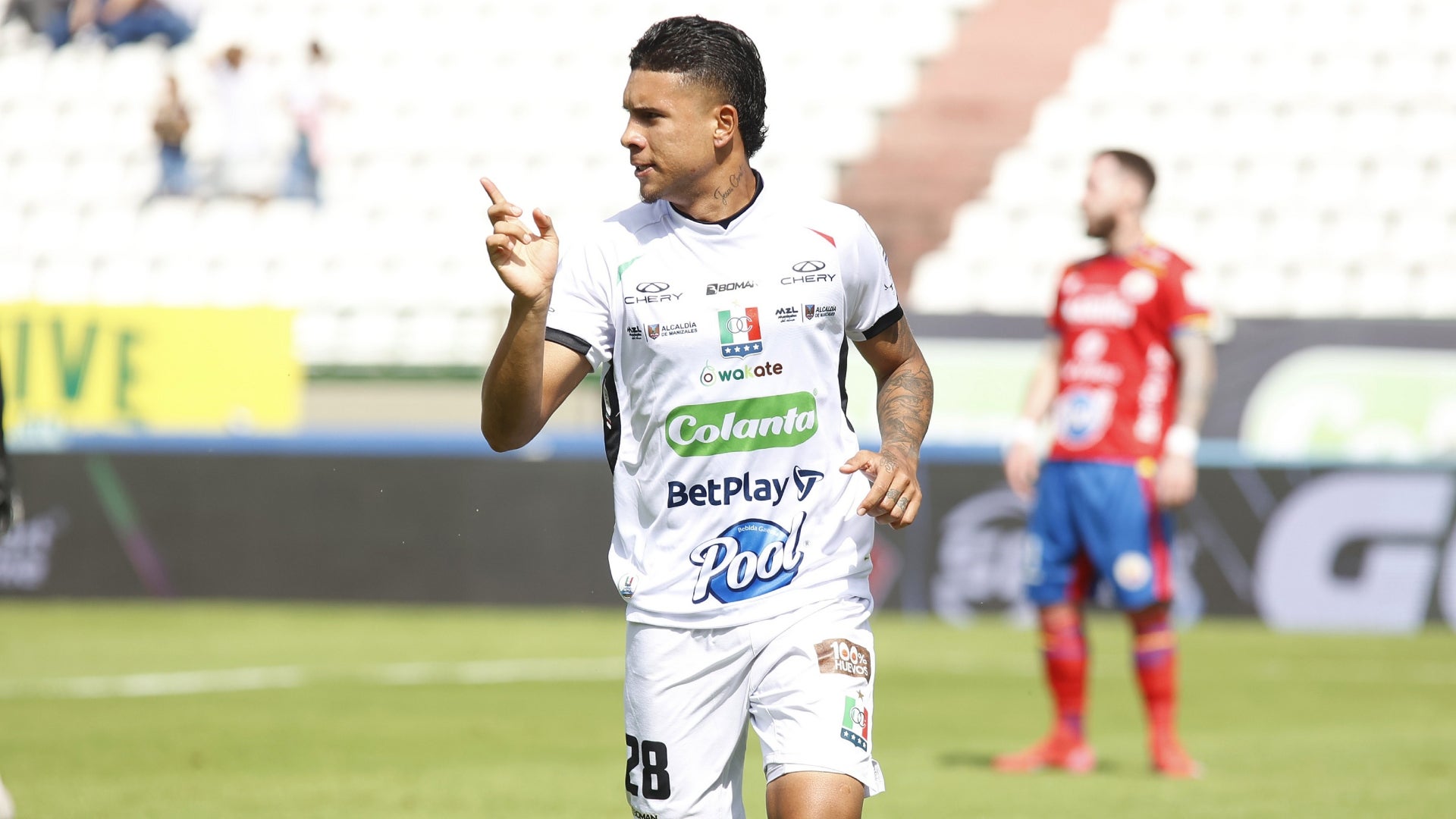Once Caldas perdió por roja directa a Mateo Zuleta contra Pasto - VizzorImage