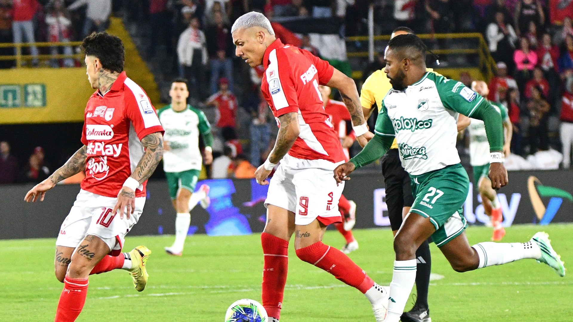 Cali tuvo una gran opción ante Santa Fe