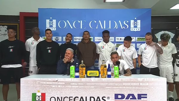 Jugadores de Once Caldas respaldaron al 'Arriero' Herrera Jugadores de Once Caldas respaldaron al 'Arriero' Herrera